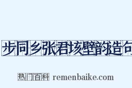 步同乡张君垓壁韵造句是什么意思的图片